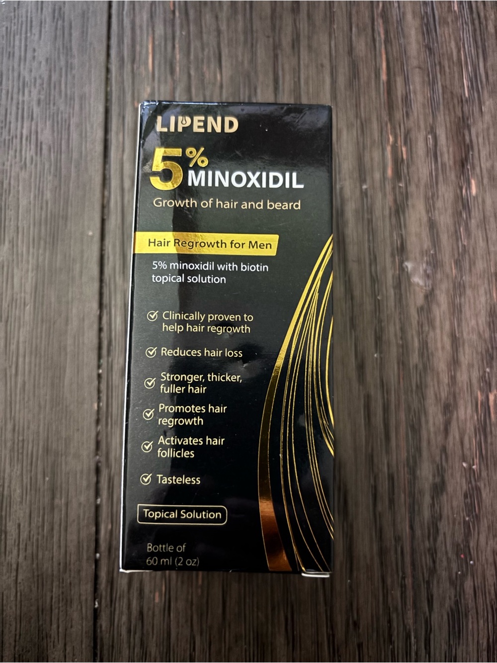 5% Minoxidil Topical Solution for Men - Black & Gold